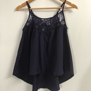 #46 Cute True Destiny Hi-Low Top SZ Small Navy